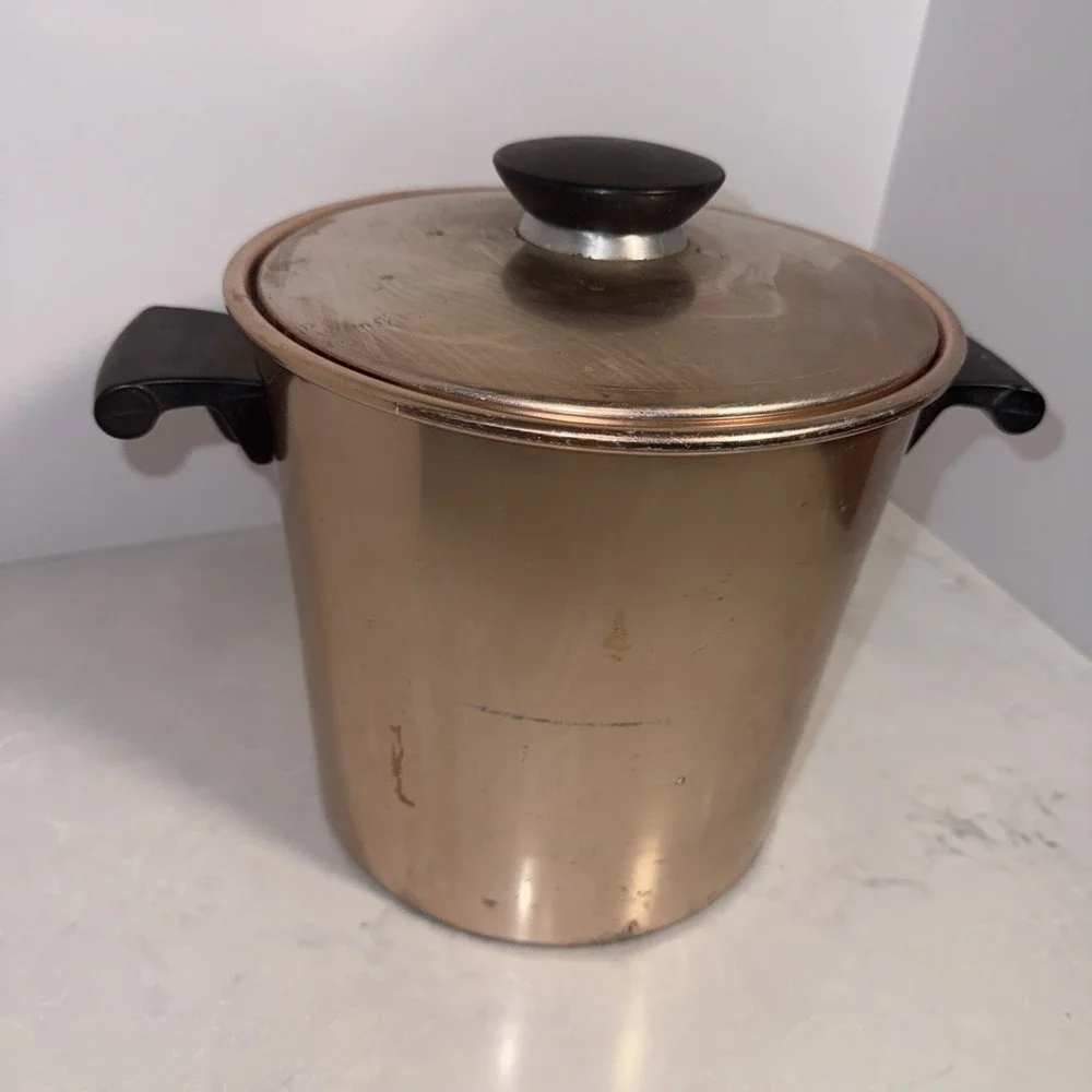 VINTAGE 1950'S REGAL SUPREME ALUMINUM PINK ICE BUCKET WINE COOLER